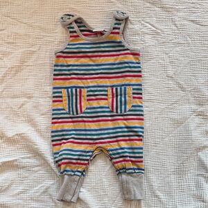 Striped Cotton Overalls, 12-18 months